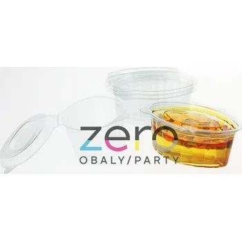 Jednorázové nádobí Kelímek PET s víčkem na dip 80 ml - transp.