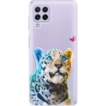 Pouzdro na mobilní telefon Odolné silikonové pouzdro iSaprio - Leopard With Butterfly - Samsung Galaxy A22