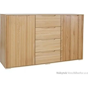 Nábytek Drewmax Dřevěná buková komoda, prádelník z masivního dřeva buk KD422 Pacyg