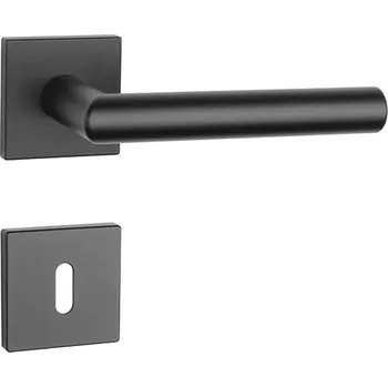 Dveřní kování Rozetová klika APRILE kování AT - ARABIS - HR 7S zamak Provedení: kl./kl. + PZ rozety, Povrch: BS - černá mat 8584138427776