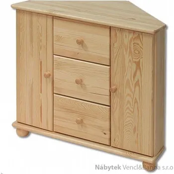 Ložnice Drewmax Dřevěná komoda rohová, prádelník z masivního dřeva borovice KD133 Pacyg