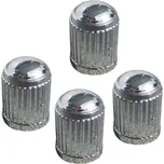 4CAR Čepičky na ventilky chrom 4 ks