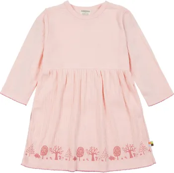 Dívčí šaty Dívčí šaty s dlouhým rukávem Světle růžová loud + proud Velikost: 86/92