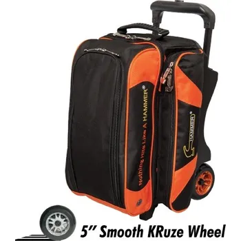 Taška na bowlingovou kouli TAŠKA NA 2 KOULE NA KOLEČ. PREMIUM ČERNÁ/ORANŽOVÁ
