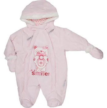 dívčí zimní kombinéza Nursery Time Světle růžová kombinéza s medvídkem Velikost: 56