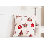 B.E.S. - Petrovice, s.r.o. Vánoční dekorační polštářek 45x45 - Vánoční káro