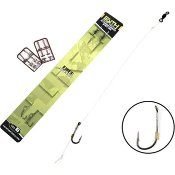 Rybářský háček FAITH Stiff Rig hotové návazce na kapra 2ks + zarážky Velikost háčku: 8