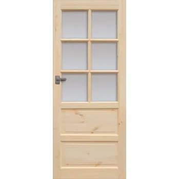 Interiérové dveře RADEX Interiérové dveře ILAWA Masiv - sklo 6S - 60 cm / tvrzené sklo orientace: Pravá