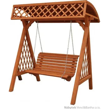Zahradní houpačka zahradní houpačka dřevěná se stříškou zahradní dekorace H6 jandr