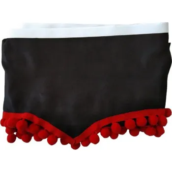 Stínítko do auta Přední záclonka univerzální, černá barva a červené bambule