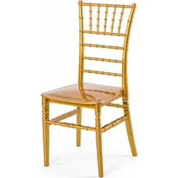 Jídelní židle Plastová svatební židle TIFFANY, zlatá TIFFANY-GO