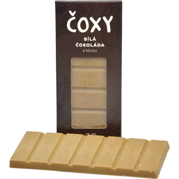 Čokoláda Natural Jihlava Čoxy bílá čokoláda s kávou a xylitolem 50 g