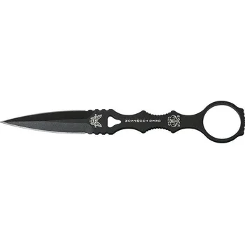 Pracovní nůž Benchmade Socp Dagger, pevný nůž s černým pouzdrem 176BK