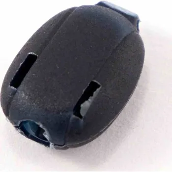 umělá květina Plastová koncovka - tmavě modrá - průměr průvleku 0,5 cm