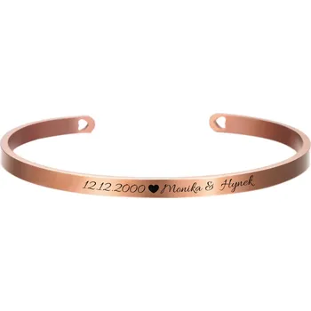 Náramek Šperky4U Ocelový náramek s rytinou textu, šíře 6 mm - OPA1730RD-6