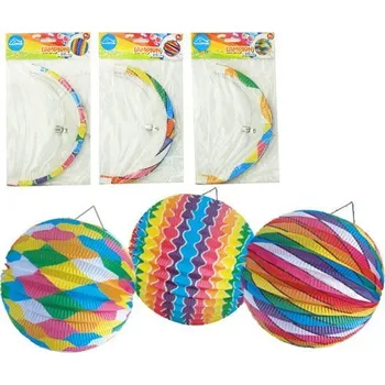 Party dekorace Lampion 25cm kulatý mix LUMA