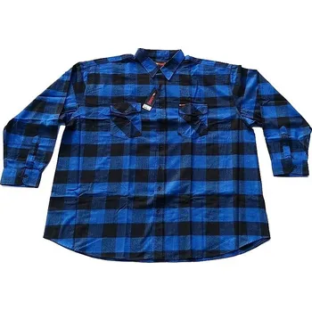 Pánská košile Pánská košile flanelová modro-černá 7XL - 12XL Kamro ODE-KAM-23235-266 - 9XL