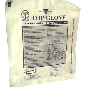 Vyšetřovací rukavice Rukavice chirurg. sterilní s pudrem TOP GLOVE 50 párů 8,5 / 50 párů