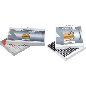 Lak na dřevo Retušovací tužka na dřevo, 12 ks různých barev síla čáry 4 mm