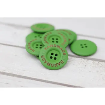Knoflík Pro Háčkování Hand made kulatý, zelený 35mm