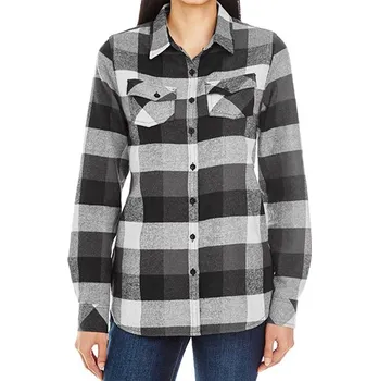 Burnside Dámská tkaná kostkovaná flanelová košile BU5210