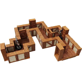 Příslušenství k deskovým hrám WizKids WarLock Tiles: Expansion Pack - 1 in. Town & Village Straight Walls