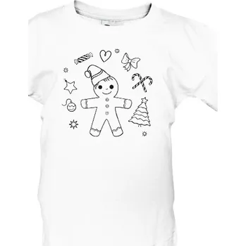 T-shock Tričko s potiskem Perníček vánoční omalovánka dětské