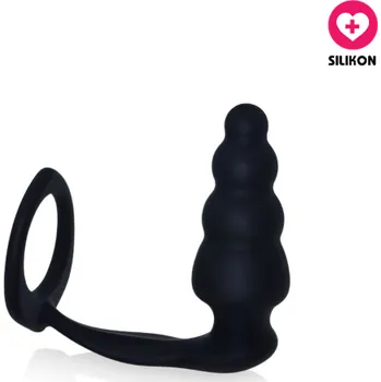 VšeNaSex.cz Silikonový erekční kroužek Anal Plug Beads