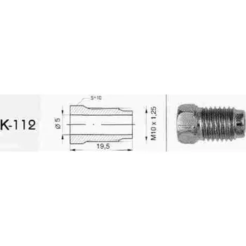 Sroubovy spoj brzdové trubky, , WP, WPK112