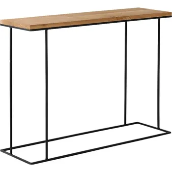 Toaletní stolek Nordic Design Dubový toaletní stolek Valter s černou podnoží 100x30 cm