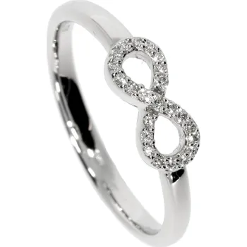 Prsten Zlatnictví Helios Prsten s diamanty ve tvaru nekonečno B49896