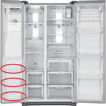 Příslušenství pro lednici Samsung DA97-06194E 1. nebo 2. nebo 3. přihrádka z vrchu v levé části dveří mrazničky pro americ