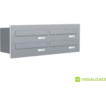 Železářství Poštovní schránka B-047 - do dveřního panelu - lakovaná - RAL 8003 MAT. - HNĚDÁ ZLATÝ DUB