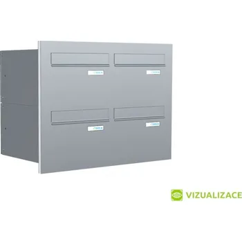 Poštovní schránka Poštovní schránka B-24 - do dveřního panelu - lakovaná - RAL 7035 MAT. - SVĚTLE ŠEDÁ