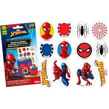 Jedlá dekorace na dort Dekora Fondánová dekorace Spiderman 12 ks