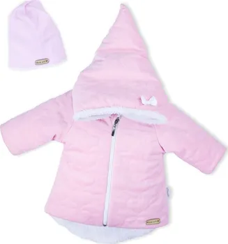 Kojenecká bunda Nicol Kids Winter s čepičkou růžový