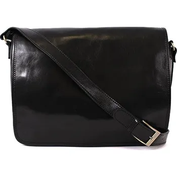 Pánská aktovka Borse in pelle KOŽENÁ AKTOVKA ČERNÁ AKČNÍ CENA