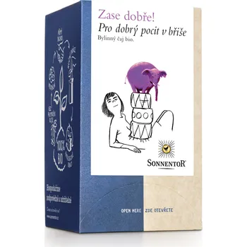 Nealkoholický nápoj Sonnentor Pro dobrý pocit v břiše bio 27g porc.dvoukomorový