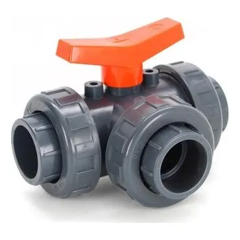 Ventil Kulový třícestný ventil PVC - 50mm T