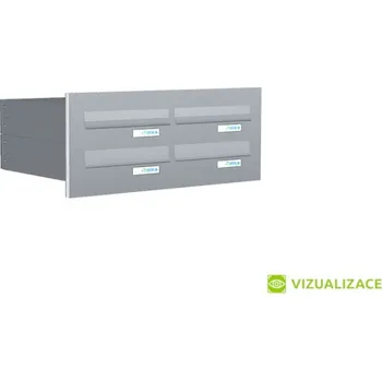 Poštovní schránka Poštovní schránka B-0469 - do dveřního panelu - lakovaná - RAL 8019 MAT. - ŠEDO - HNĚDÁ