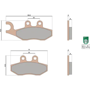 Brzdová destička Brzdové destičky MALOSSI MHR Synt S51, GTS 125-300ccm M6215013BS