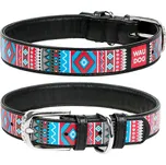 Obojek kožený Waudog Ethno černý Délka: 30-39cm/2cm