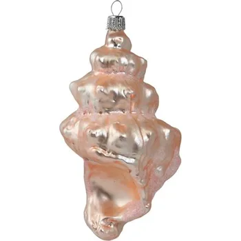 Skleněná mušle růžová