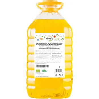 Rostlinný olej BIO olej slunečnicový na pečení a smažení - dezodorizovaný, 5 l