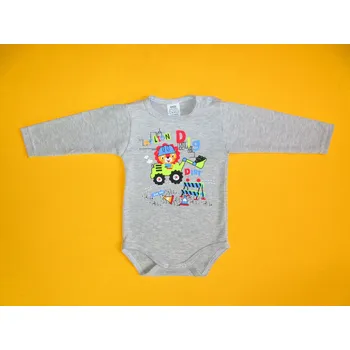 Arex, ČR Body dlouhý rukáv jednobarevné s obrázkem Barva: šedá, Velikost: 74