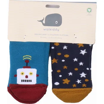 Sada 2 dětských protiskluzových ponožek Vesmír Walkiddy Velikost: 15-18