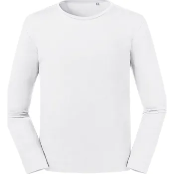 Pánské tričko Russell Pánské triko s dlouhým rukávem z Bio bavlny Barva: Bílá, Velikost: 3XL