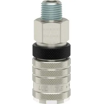 ESI 14 AM (rychlospojka Industry R1/4" vnější bezpečnostní, DN7.8, mosaz nikl.)