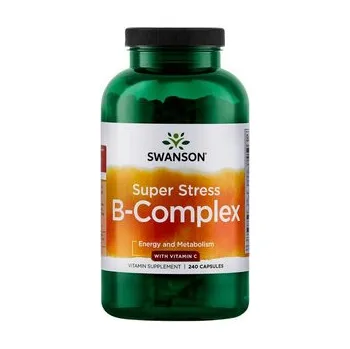 Swanson Super Stress B Complex Doplněk stravy s obsahem vitaminu B 240 ks, kapsle