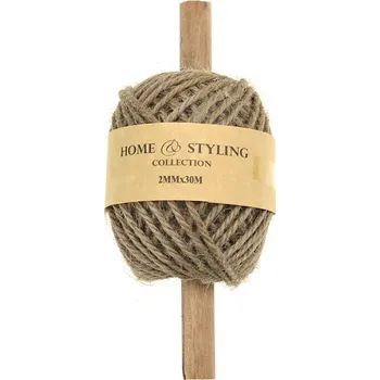 H&S collection Jutový provázek 2 mm x 30 m - Šedý